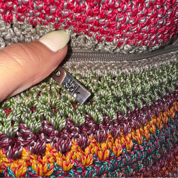 The Sak Rainsbow Colorful Striped Knit Crossbody Bag - Picture 6 of 7